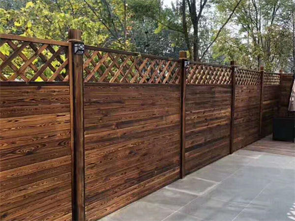 杭州庭院碳化木护栏 围栏制作