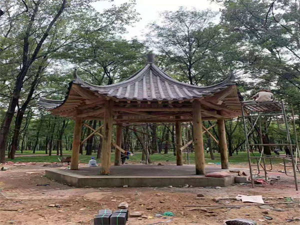 杭州古建碳化木凉亭制作