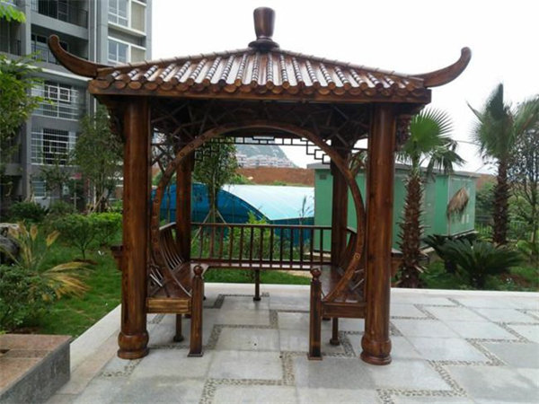 杭州碳化木凉亭