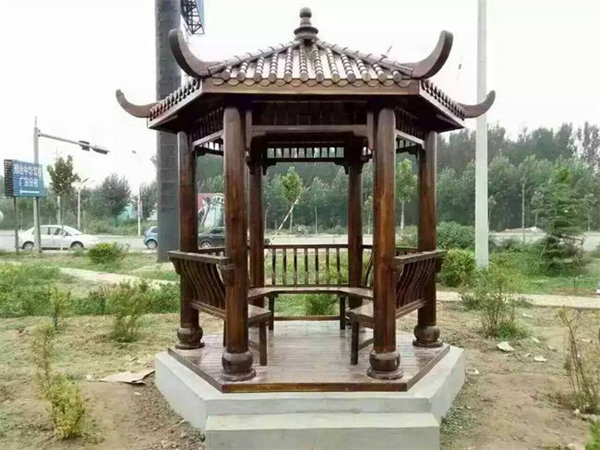 杭州古建碳化木凉亭